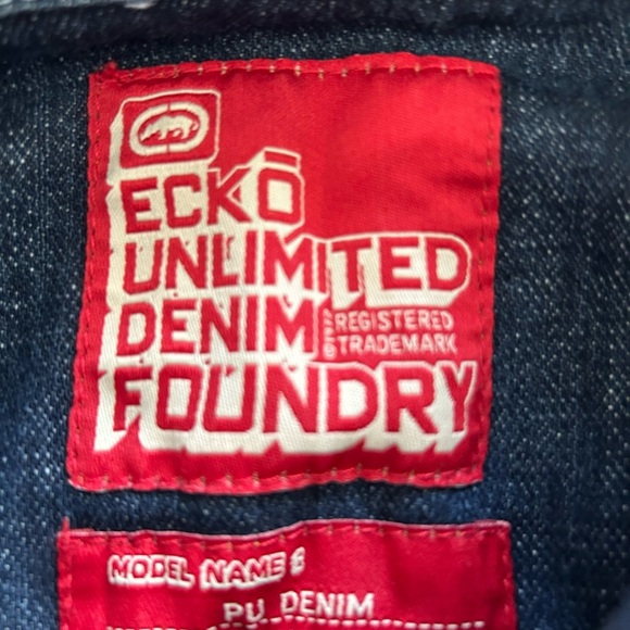 New Jean Jacket boys size 7 Ecko unlimited coat denim foundry - Picture 6 of 6
